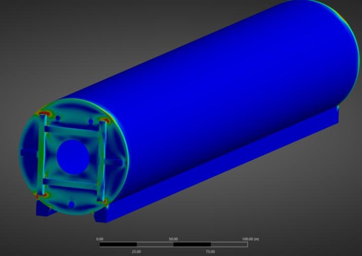 Mechanical-component stress-analysis image from the North Fork portfolio.